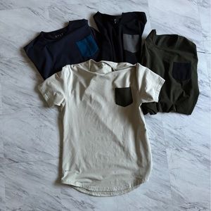 BYLT bundle of THREE men’s drop cut t-shirt size L